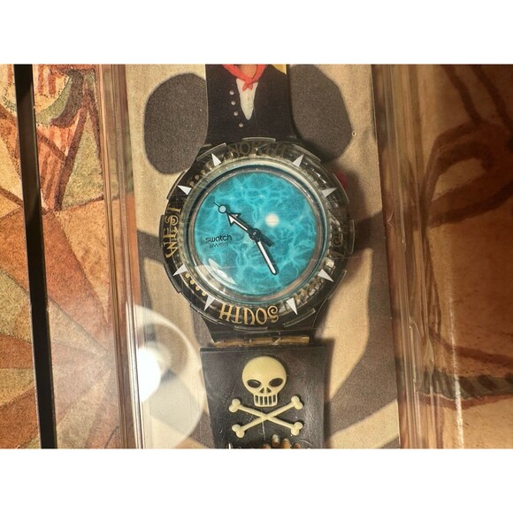 NEW Swatch Scuba 200 Watch UNCINO PIRATE SDB902 with Original Box & Papers 1999 - Picture 11 of 11